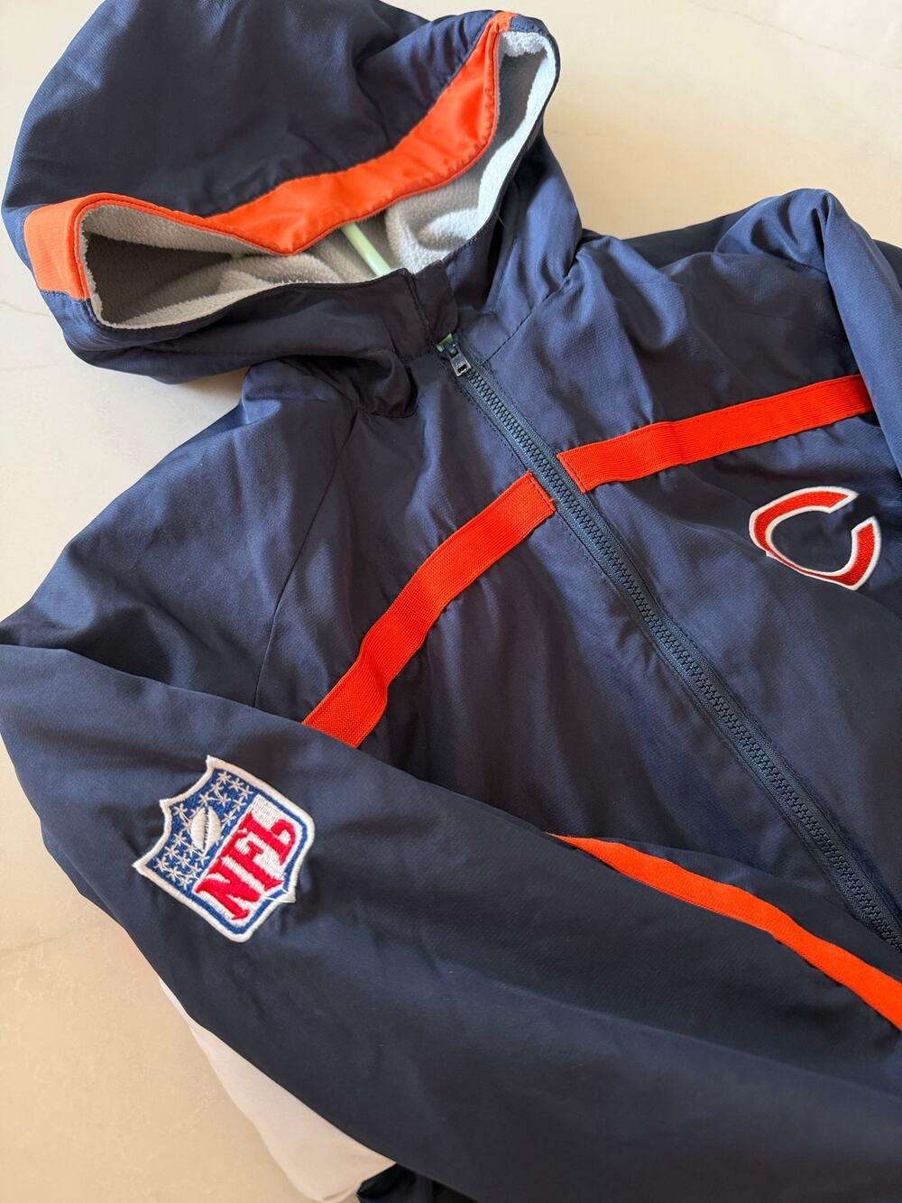 Chicago Bears Authentic Sideline NFL NFC North Reebok Jacket Youth sz Small (8)